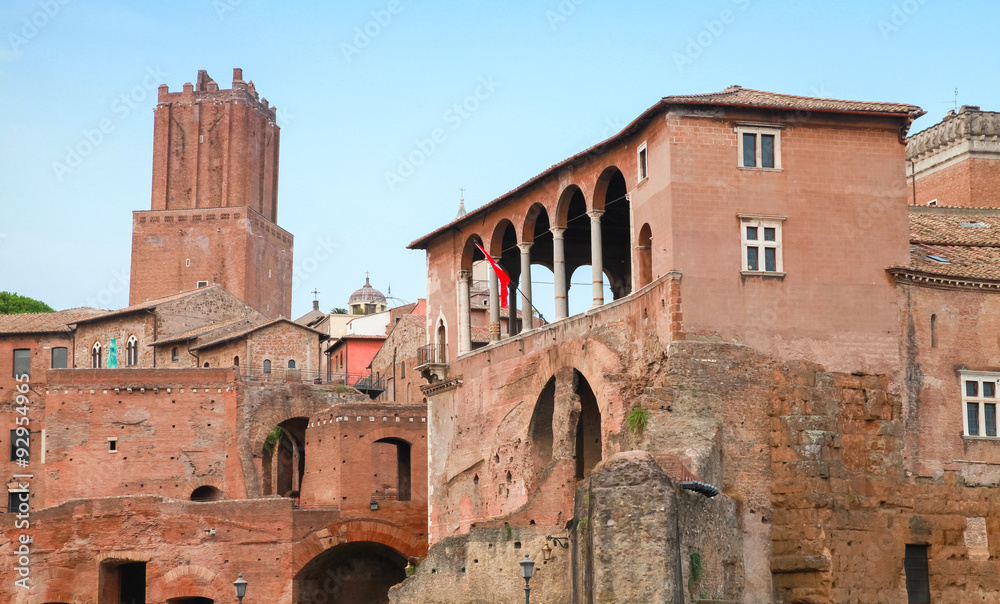 Imperial forums in Rome Italy, popular landmark