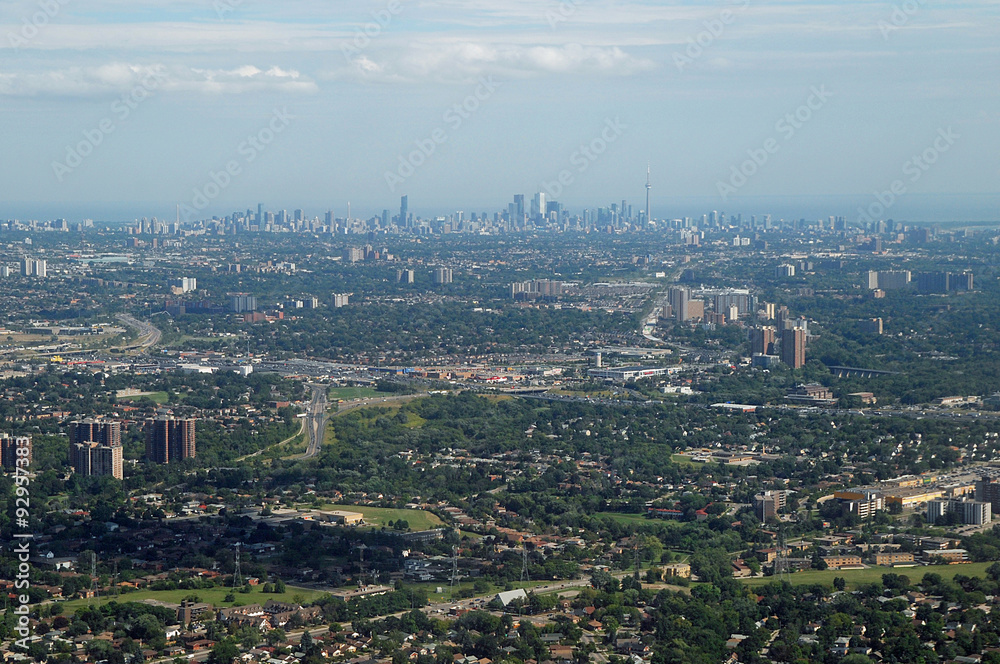 Blick auf die Skyline von Toronto, Ontario, Kanada