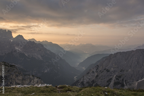 Fototapeta Naklejka Na Ścianę i Meble -  Amazing scenery in the early morning in the mountain range of th