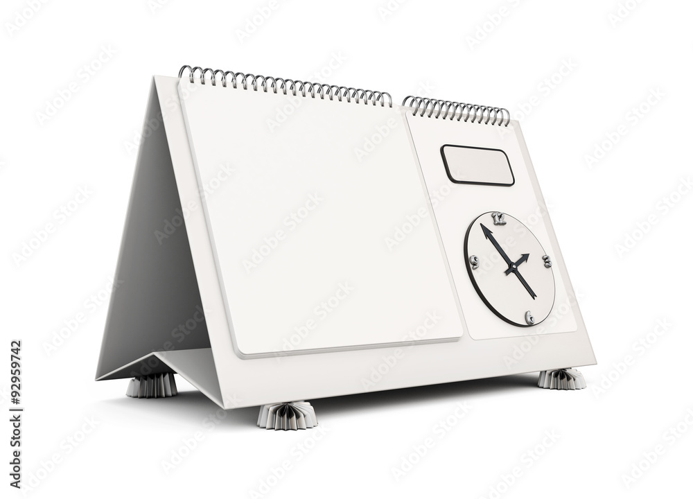 Empty desk calendar. 3d. Empty desk calendar. 3d.