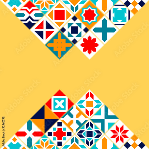 Colorful geometric tiles ba...