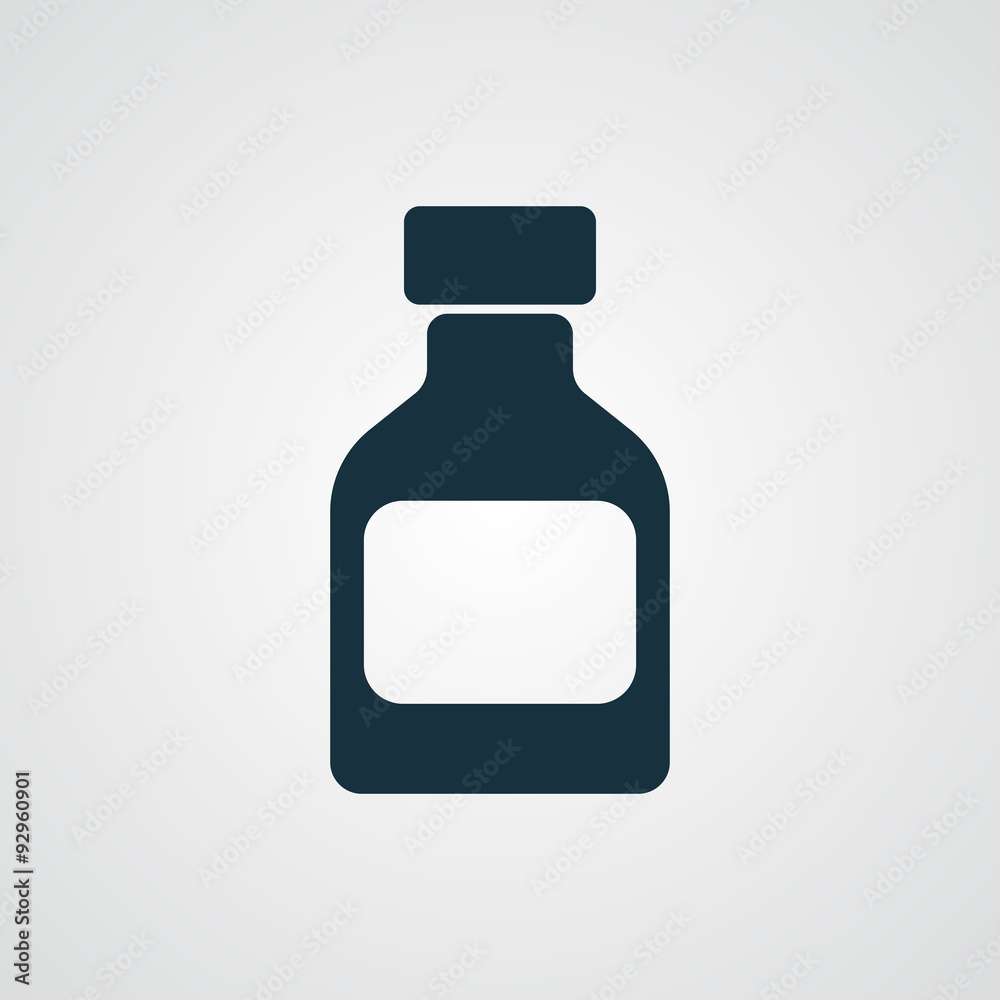 Flat Medicine Bottle icon