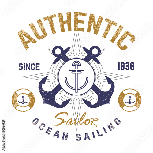 Set of Vintage Surfing Graphics and Emblems