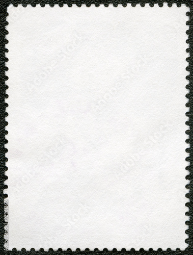Blank postage stamp sheet on a black background