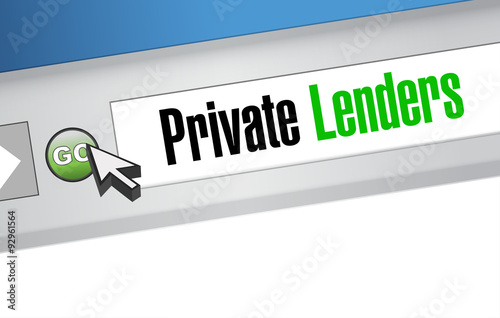 private lenders website sign concept