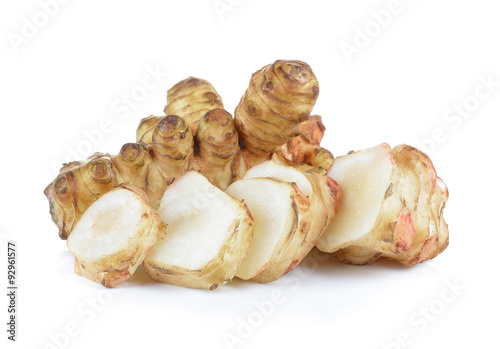 Canvas Print Jerusalem artichoke on white background