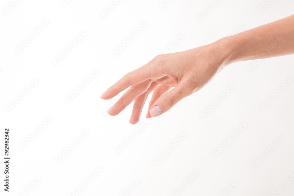 Woman's hand demonstrating perfect skincare