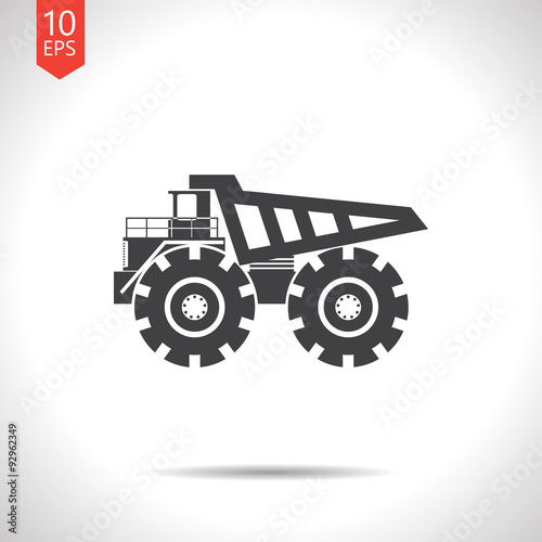 Vector color flat heavy machine icon