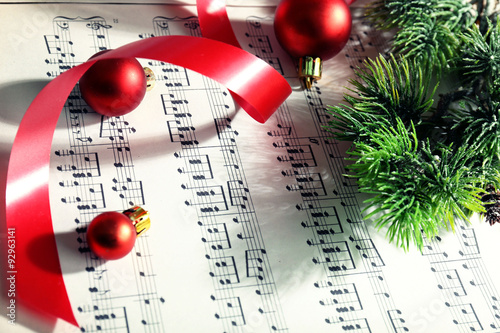 Christmas decor on music no...
