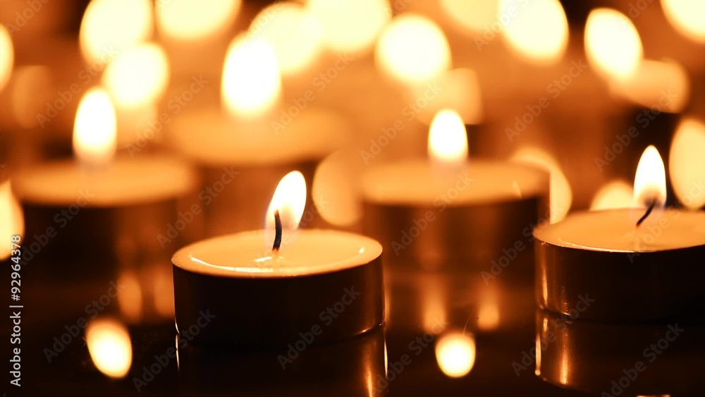 Preparation for Valentine's Day. Bight Lights of candles. Abstract background Preparation for Valentine's Day. Bight Lights of candles. Abstract background
