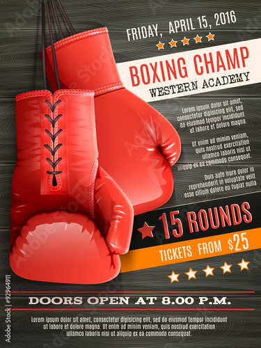 Fotografie, Obraz Gloves Boxing Poster