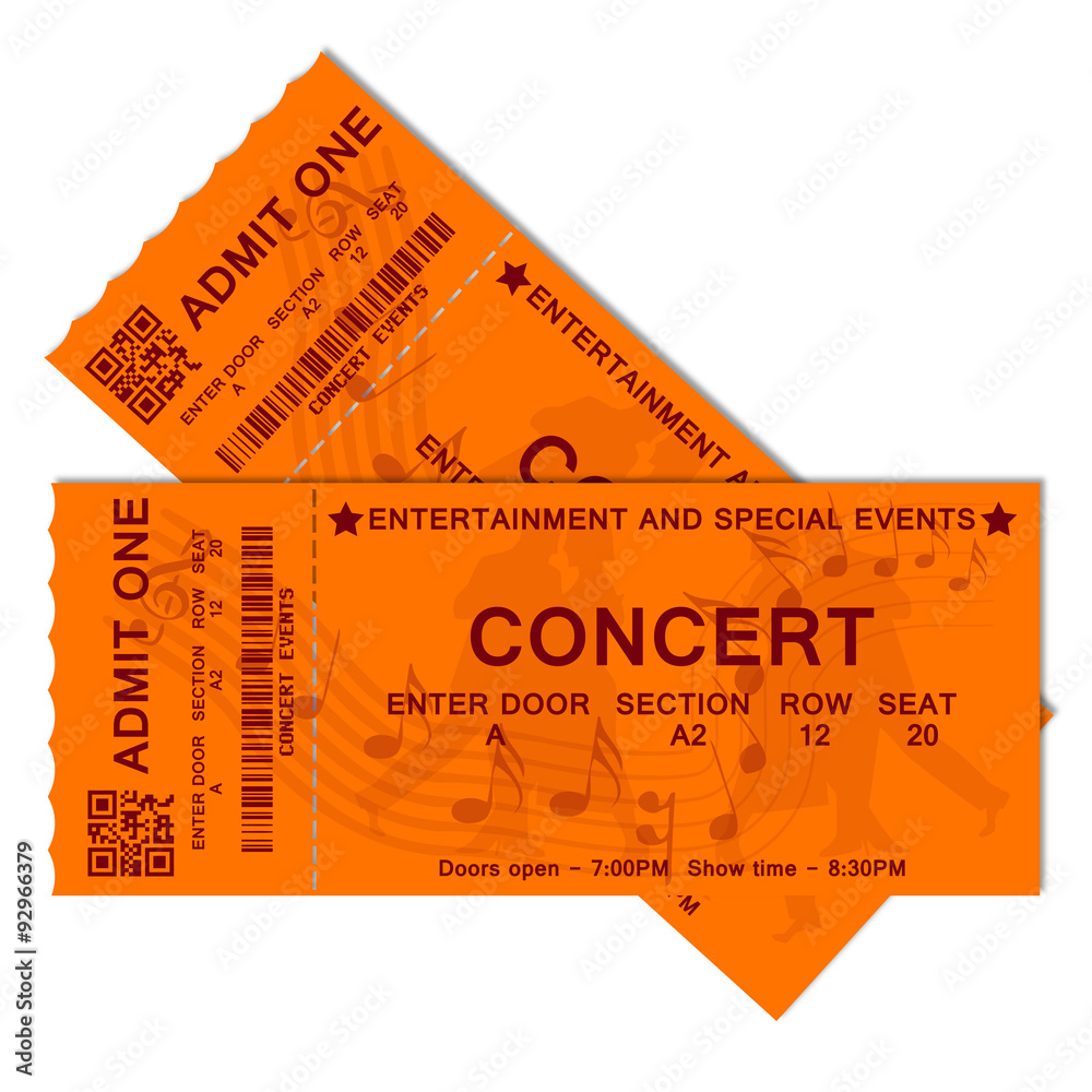 Vecteur Stock Concert Tickets