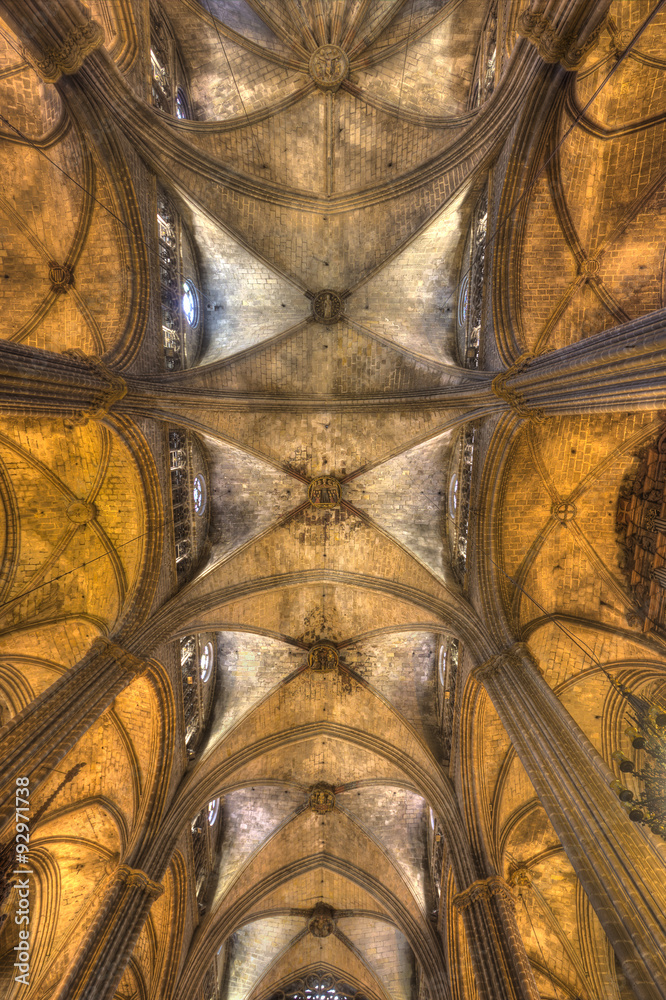 Cathedral of Barcelona - obrazy, fototapety, plakaty 