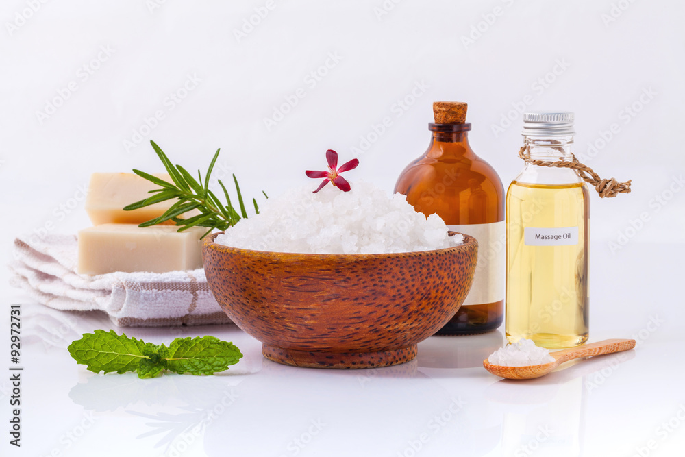 Sea salt natural spa ingredients ,herbs,soap and massage oils f Sea salt natural spa ingredients ,herbs,soap and massage oils f