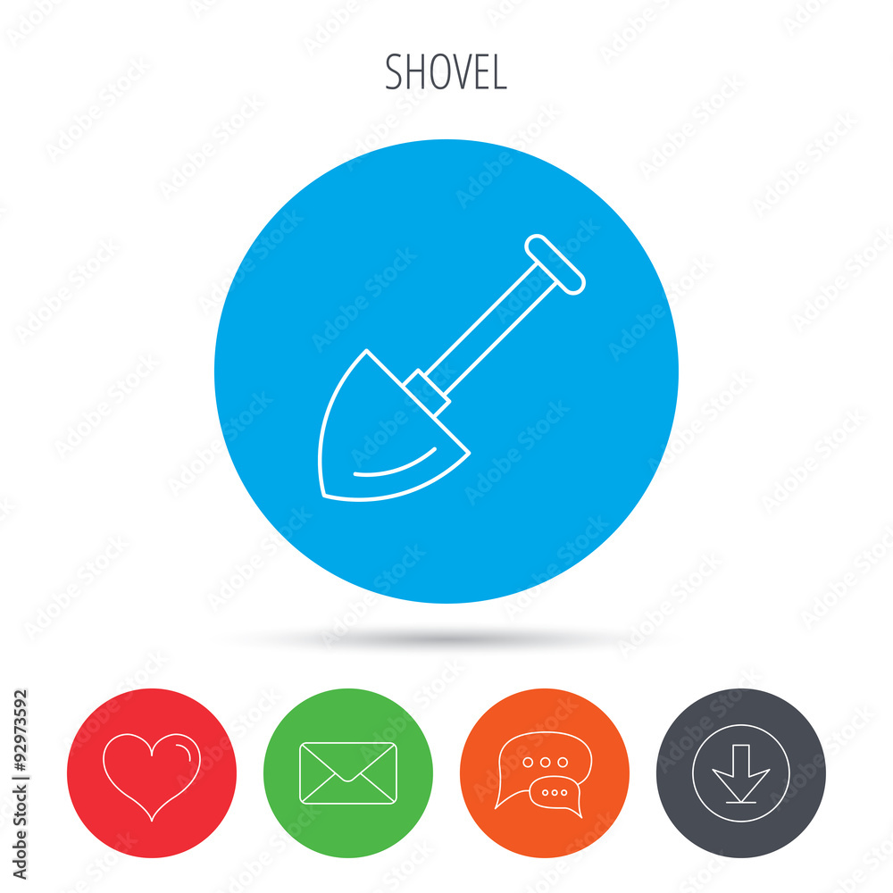 Shovel icon. Garden equipment sign. Shovel icon. Garden equipment sign.