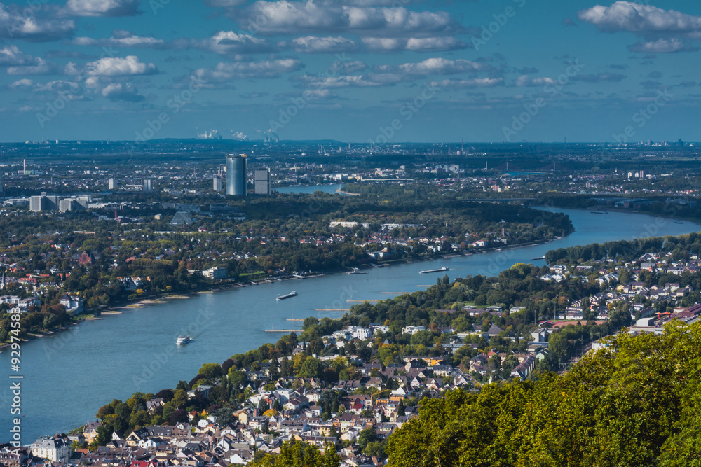 Blick auf Bonn vom Siebengebirge