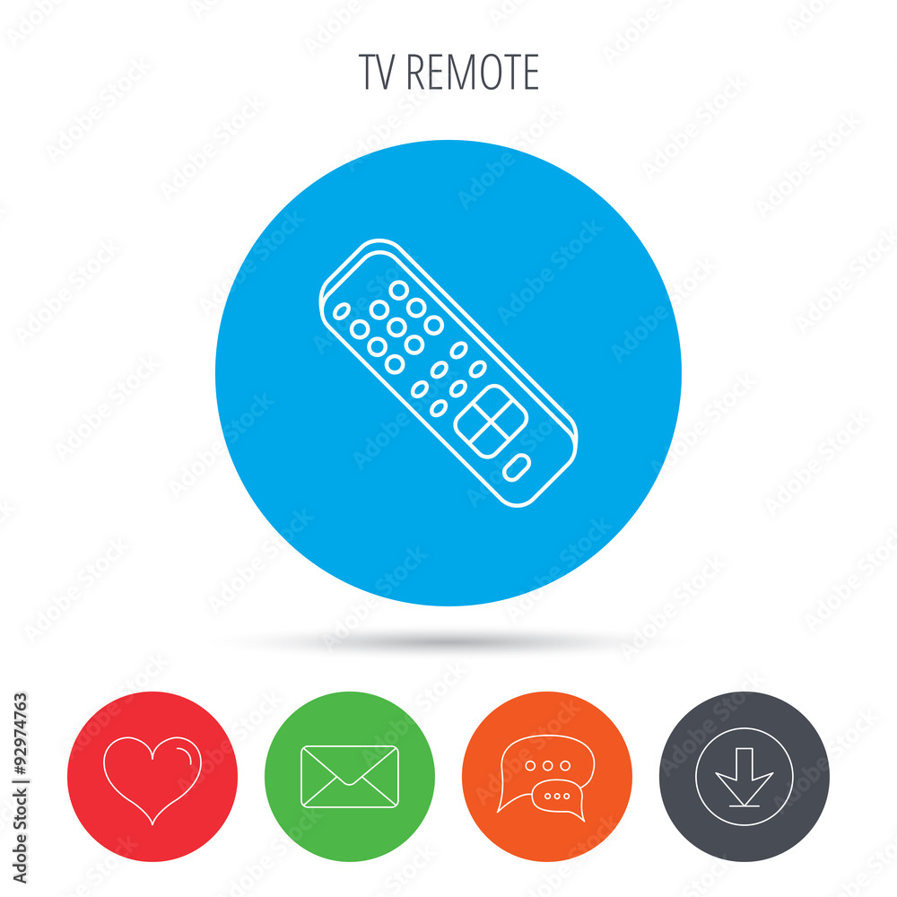 Remote control icon. TV channels sign. Remote control icon. TV channels sign.