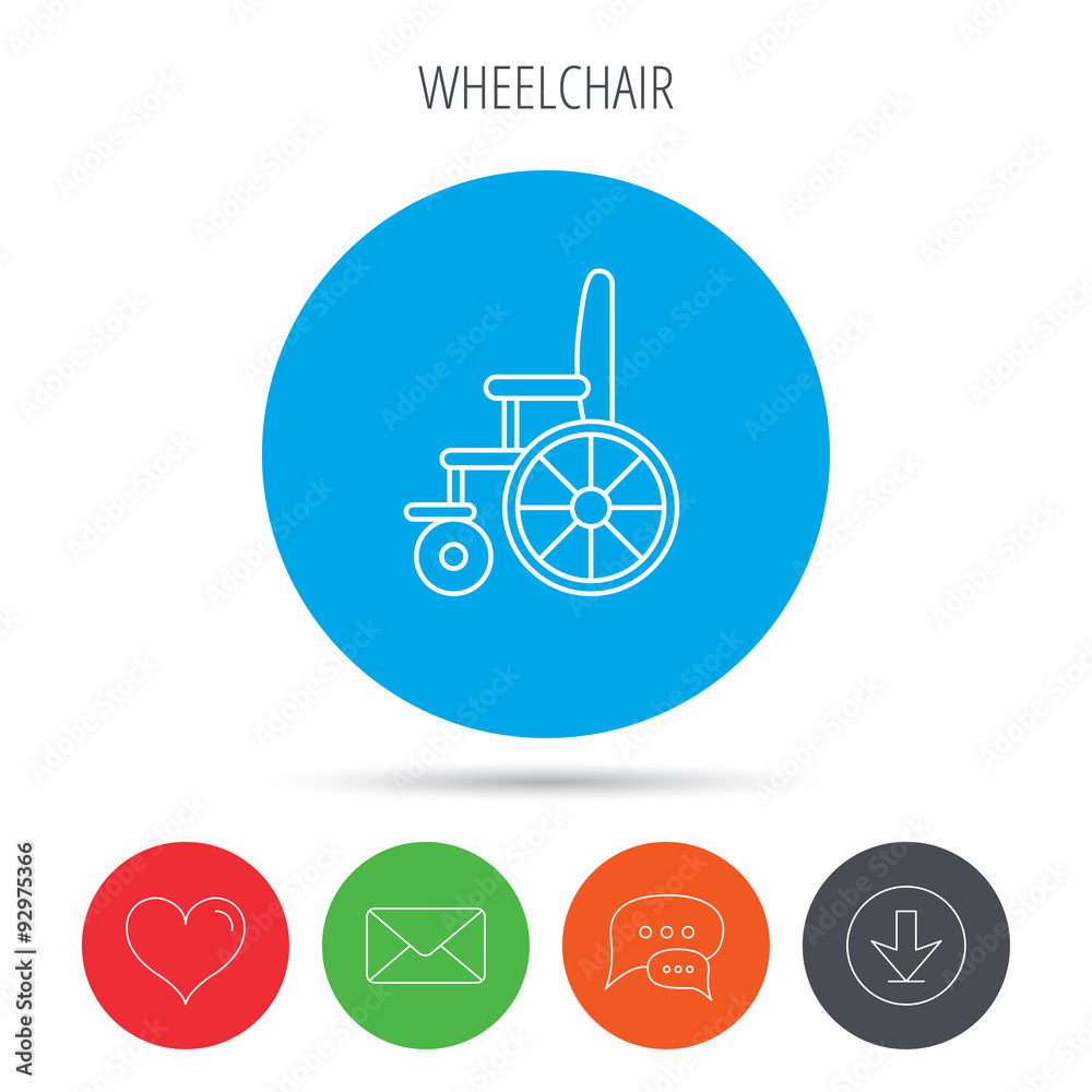 Wheelchair icon. Disabled traffic sign. Wheelchair icon. Disabled traffic sign.
