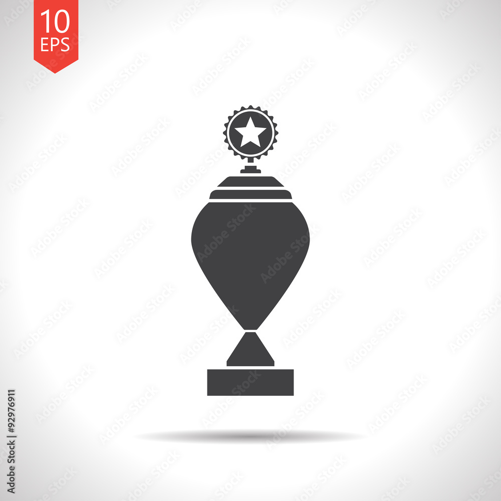 Obraz premium Vector flat trophy