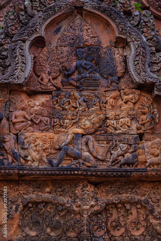 Beautiful Pediments in Banteay Srei