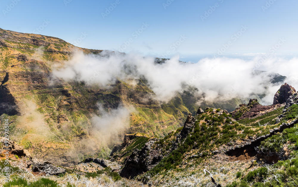 Mountains in clouds landscape Mountains in clouds landscape