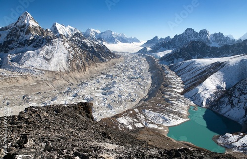 View of Ngozumba glacier