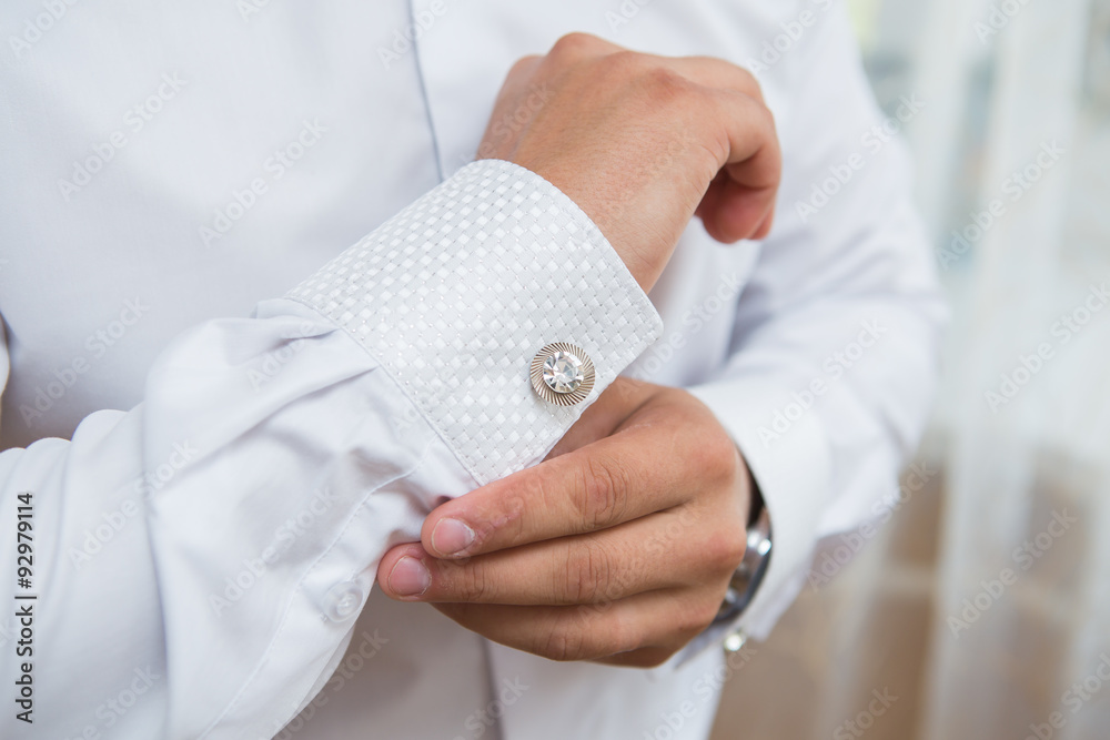 White shirt and cufflink