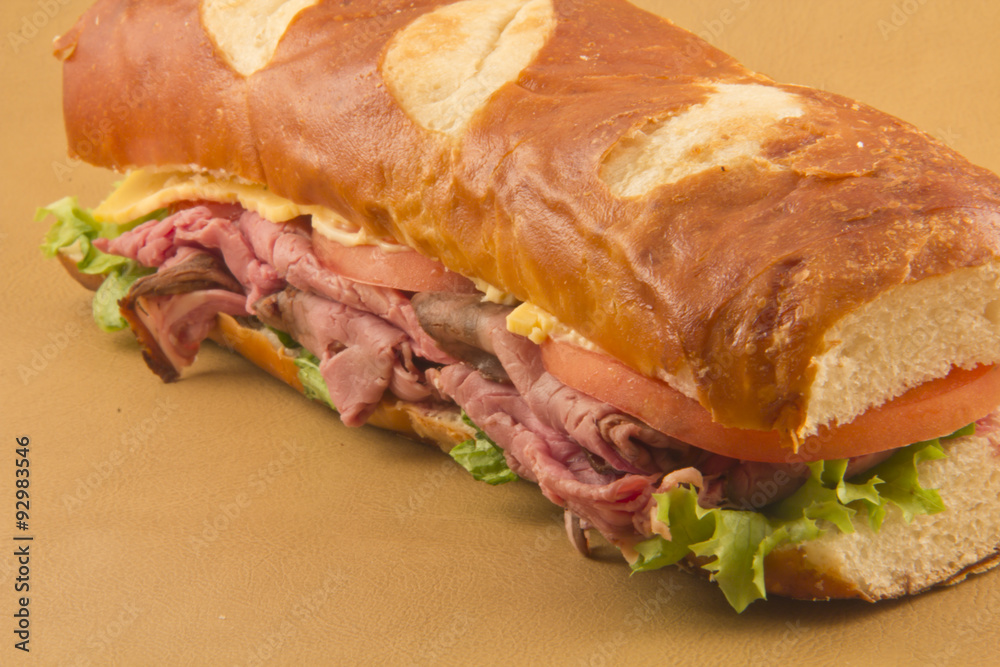Pretzel Roll Sandwich