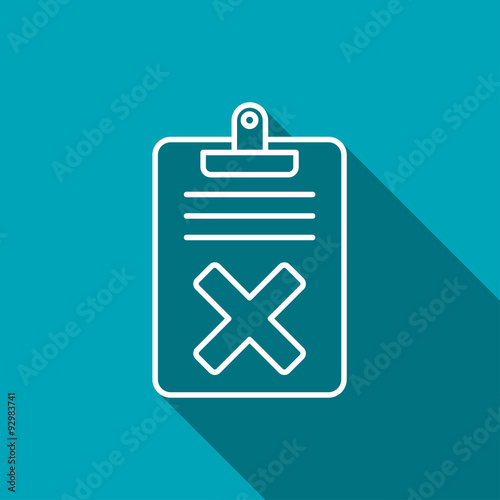 Quality control related vector icon. Fail