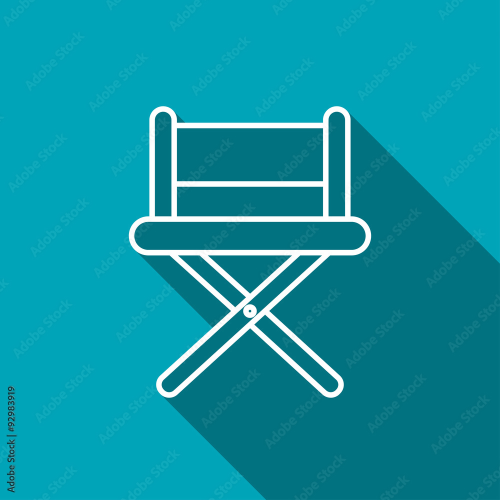 vector illustration of cinema director chair icon vector illustration of cinema director chair icon