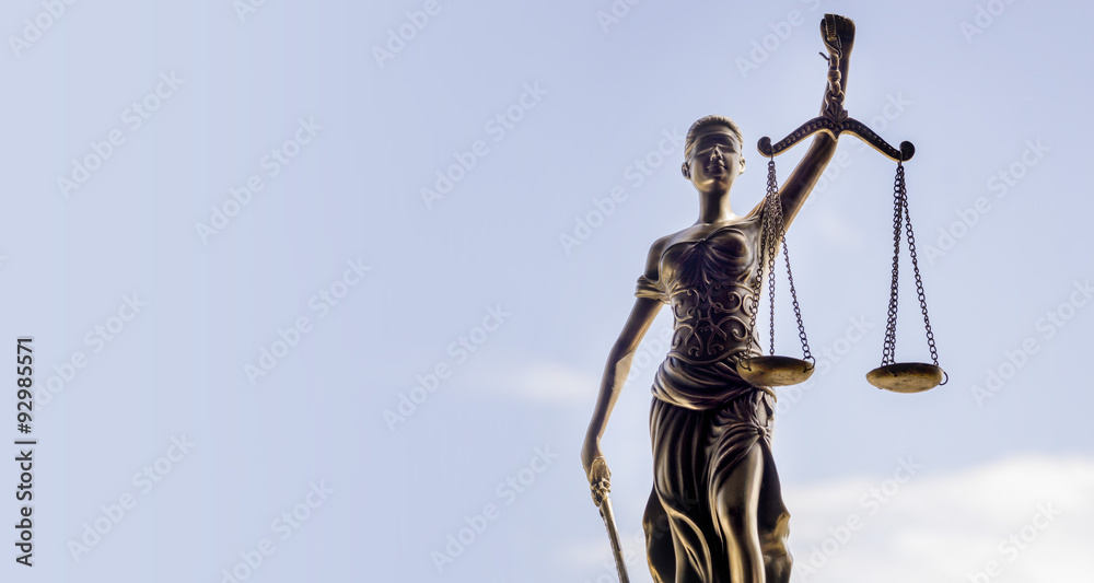 Fototapeta premium Scales of Justice symbol - legal law concept image.