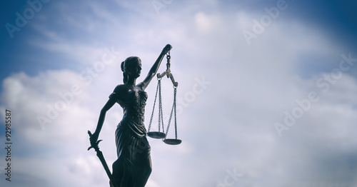 Scales of Justice symbol - legal law concept image.