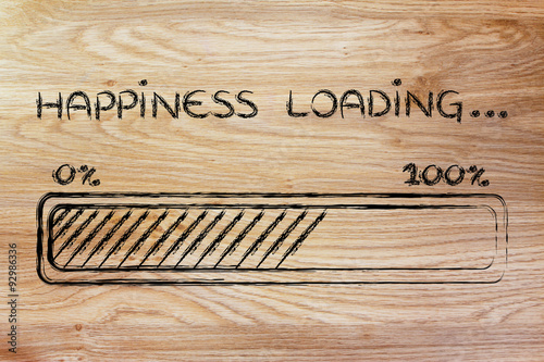happiness loading, progess bar illustration photo