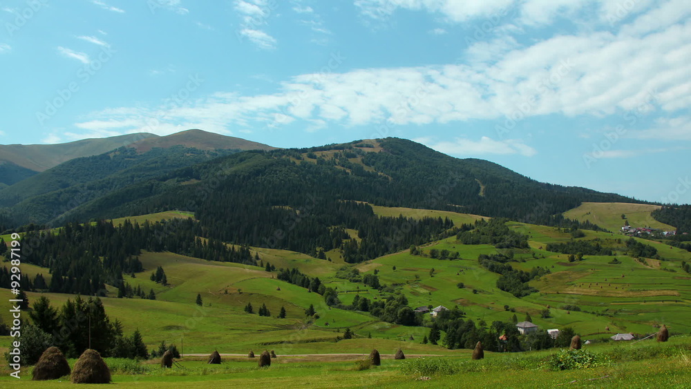 Timelapse of clouds and beautiful green fields Timelapse of clouds and beautiful green fields
