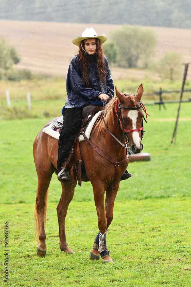 Fototapeta premium Barrel racer