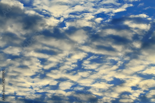 Heavenly landscape with Cumulus clouds