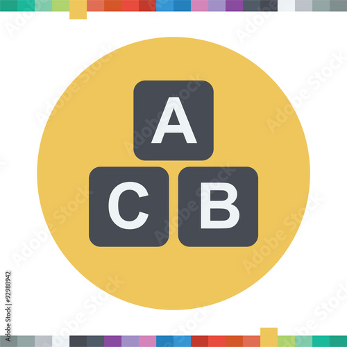 Three squares with the letters ABC icon.