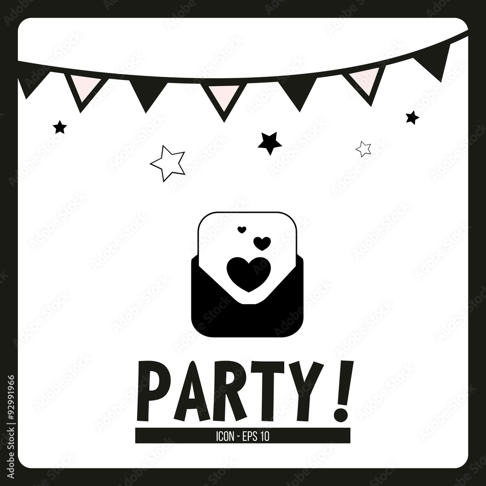 party illustration over white color background party illustration over white color background