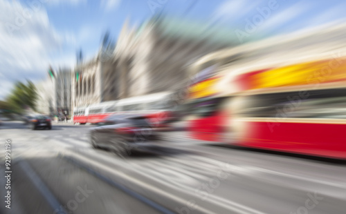 blurred city traffic 