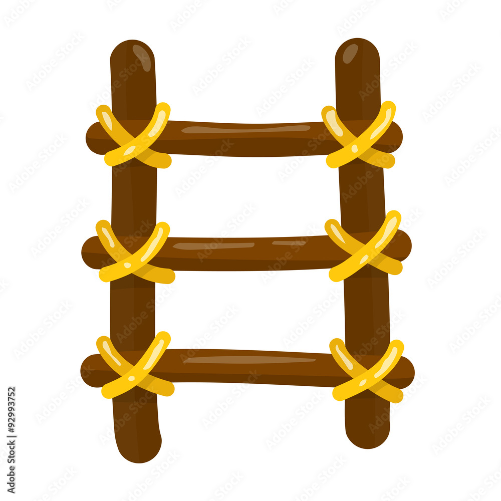 Wooden stairs isolated illustration Wooden stairs isolated illustration
