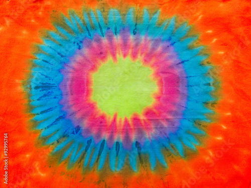 batik orange tie dye background.