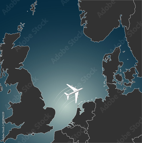UK and Europe Airline, map 