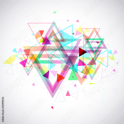 Abstract background of hexagon triangle geometry polygon and element shape for poster and website decoration design, create by vector