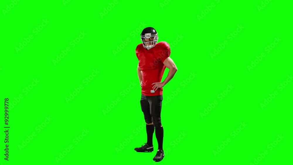 American football player looking at camera American football player looking at camera