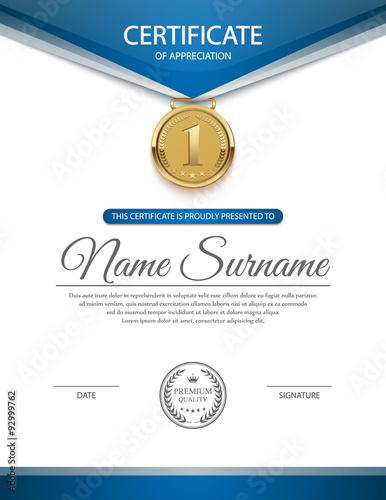 Certificate template, vector