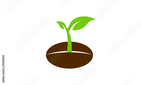 illustration logo from seed growth vector logo design concept