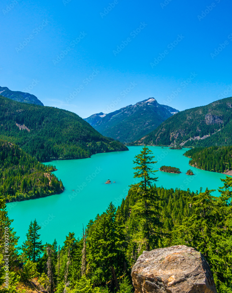 Amazing view of Diablo Lake at North Cascades national park, Washington