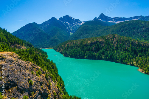 Amazing view of Diablo Lake at North Cascades national park, Washington © maislam