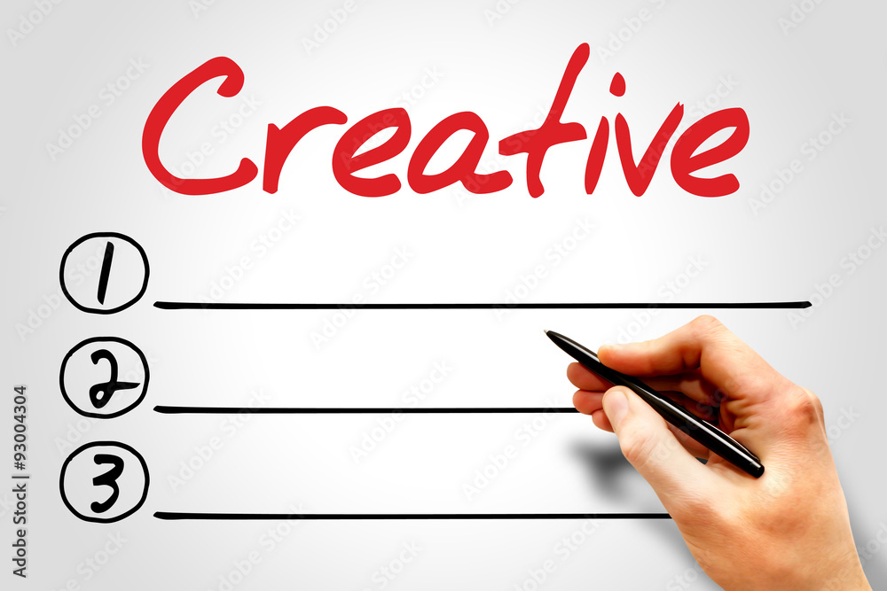 Creative blank list, business concept Creative blank list, business concept
