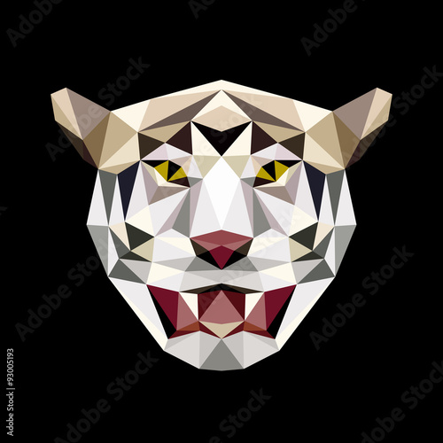 Fototapeta Naklejka Na Ścianę i Meble -  Tiger head low polygon